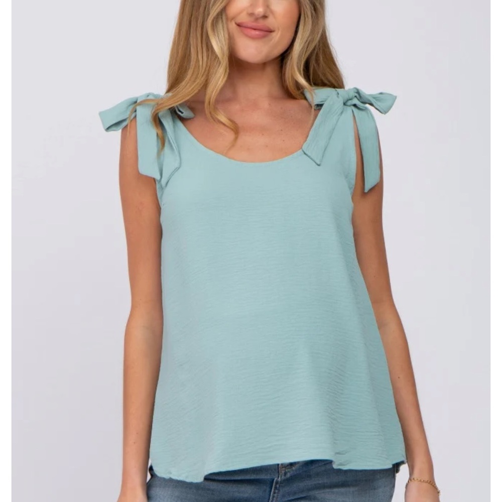 Women's Maternity Tank with Shoulder Detail from Pinkblush